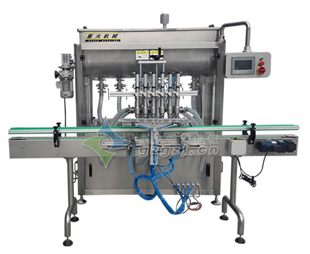 六头卧式搅拌颗粒酱料灌装机